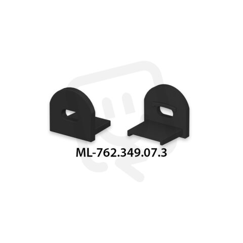 Koncovka pro PDA černá pro difuzor s čočkou s otvorem MCLED ML-762.349.07.3