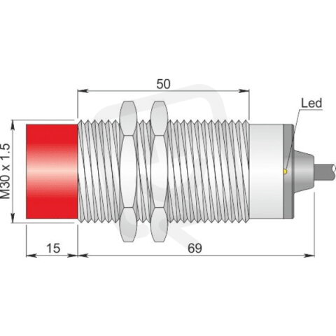 Indukční senzor d30 mm - Atex prach AECO SI30-BE15 NC AD3