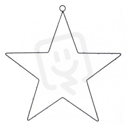 LED vánoční hvězda kovová, 3xAA, teplá bílá, časovač