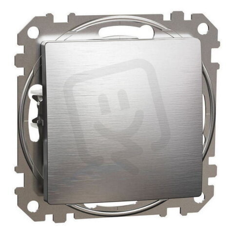 Tlačítko 1/0, Leštěný Hliník,Sedna Design/Elements SCHNEIDER SDD170111U