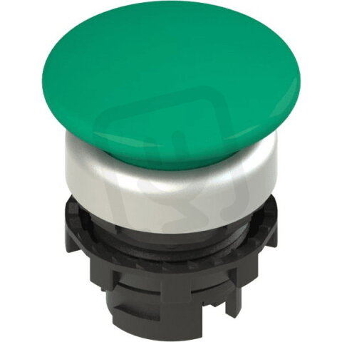 Prosvětlené tlačítko 36 mm d22mm Bez symbolu Hřibové Zelená plast chrom IP67