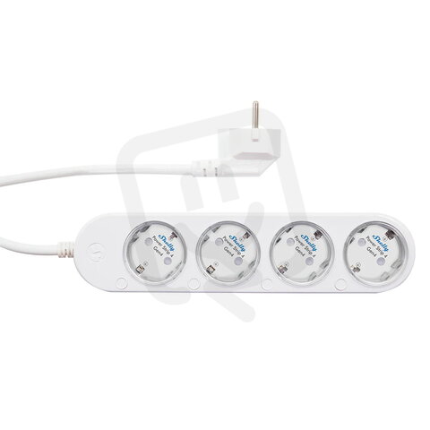 Chytrá zásuvková lišta SHELLY POWER STRIP 4 GEN4 WH, WiFi,BT,Zigbee,Matter,bílá