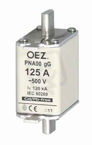PNA00 125A aM Pojistková vložka AC500V/DC250V vel.00 motorová OEZ:40516