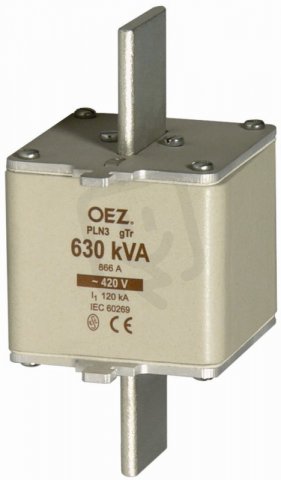 PLN3 630kVA gTR Pojistková vložka AC420V vel.3 pro transformátory OEZ:11830