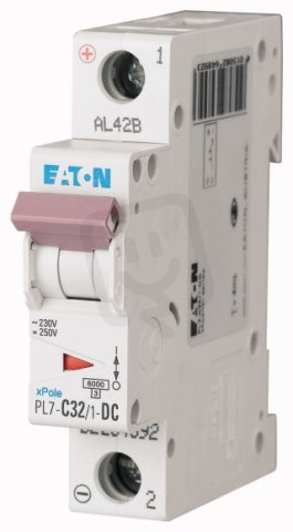 Jistič PL7-C32/1-DC-DC, char. C, 1-pólový, 10kA, 32A EATON 264892