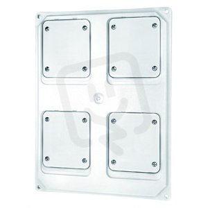 Gewiss GW68748W  Přírubový panel 4 IEC 309 16-32A IP44/67, 85x75mm, bílá