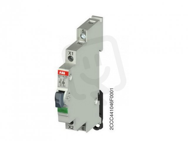 E217-16-01D48 tlačítko se signalizací zelená 16A 1NC 250VAC LED 12 - 48V AC/DC