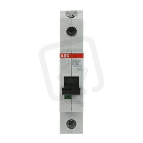S201M-D20 1 fázový jistič 20 A char. D 10kA ABB 2CDS271001R0201