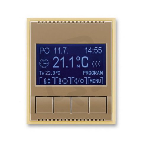 Termostat pokojový programovatel 3292E-A10301 25 kávová/led. opálová Element ABB