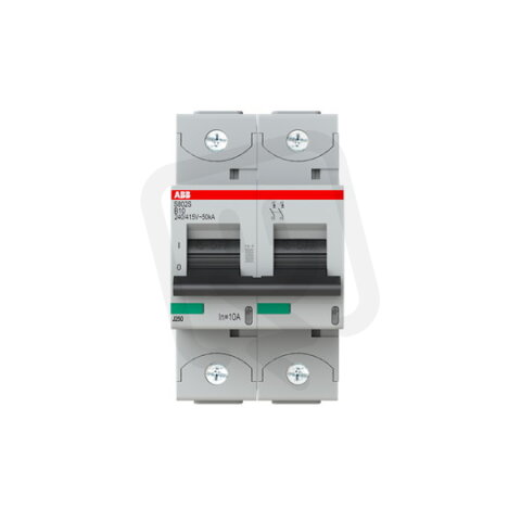 S802S-B10 jistič 2p char. B 10A s klecovou svorkou Icu 50kA ABB 2CCS862001R0105