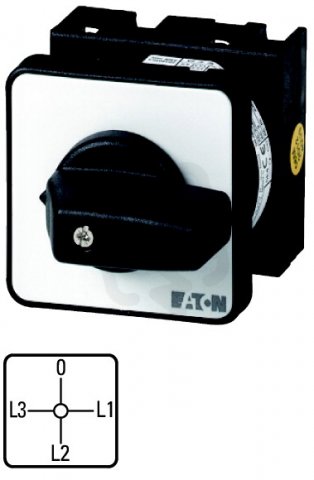 Eaton 34116 Přepínač pro měřění proudu, 3-pól, 20A T0-3-8048/E