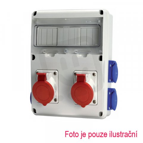 SCAME Zásuvková rozvodnice jištěná ENERBOX 1x32A/4p, 1x16A/4p, 4x230V