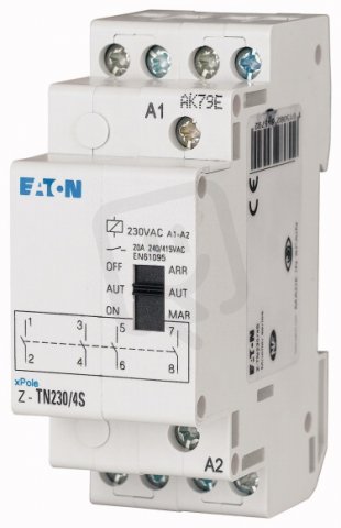 Eaton 265579 Instalační relé 230V AC,4 zap.kont.,mechanická předvolba