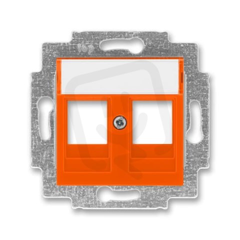 Kryt dvojzásuvky komunikační přímé 5014H-A01018 66 oranžová Levit ABB