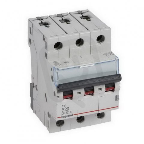 TX3 JISTIČ, 3 PÓLOVÝ, CHAR. B, 20A 6000A LEGRAND 403403