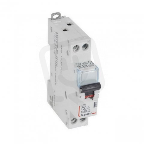 DX3 JISTIČ, 1+N PÓLOVÝ, CHAR. C,0,5A 6/10 KA LEGRAND 407733