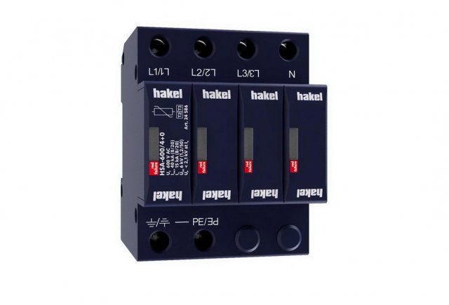 Svodič rázového přepětí HSA-600/4+0 SPD typ 2+3 HAKEL 24586