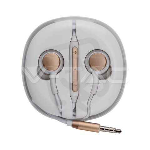 Earphones Gold, VT-1132 V-TAC SKU7707