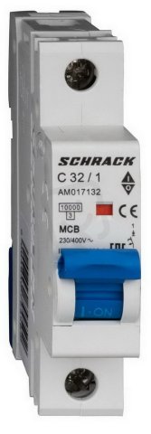 Instalační jistič AMPARO 10kA, C 32A, 1P SCHRACK AM017132--