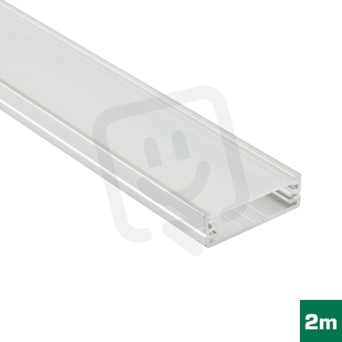 AL profil FKU15 G/W pro LED, s plexi, 2m, surový FK TECHNICS 4731077-S