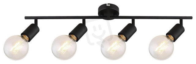 Lamar E27 4x 40W IP20 matná černá RABALUX 3989