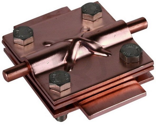 Křížová svorka Cu pro prům.8-10/pásek 30-40mm  s mezidestičkou DEHN 321047