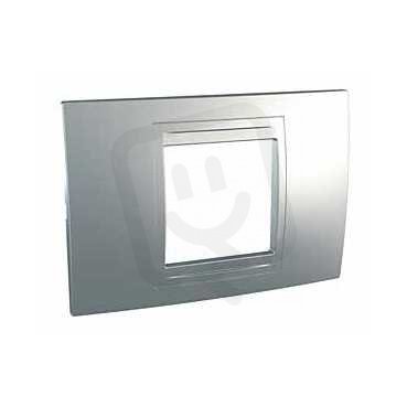 Unica Allegro Krycí rámeček dvoumodulový, Aluminium SCHNEIDER MGU4.102.30