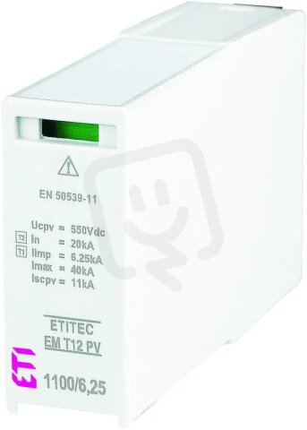 ETI Náhradní modul 6,25kA (10/350ľs),20kA (8/20ľs) 40kA (8/20ľs) 550V DC