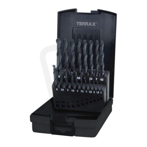 Sada vrtáků do kovu Terrax - plastový obal 1-10 mm 19 dílů RUKO RUA205210RO