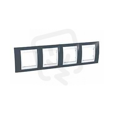Unica Plus Krycí rámeček čtyřnásobný, Slate/Polar SCHNEIDER MGU6.008.877