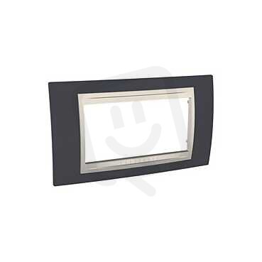 Schneider MGU6.104.577 Krycí rámeček Allegro čtyřmodulový, Slate/marfil
