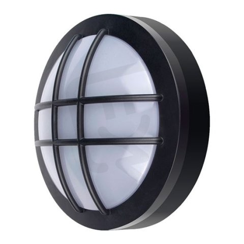 LED venkovní osvětlení kulaté s mřížkou 20W 1500lm 4000K IP65 23cm černá WO754