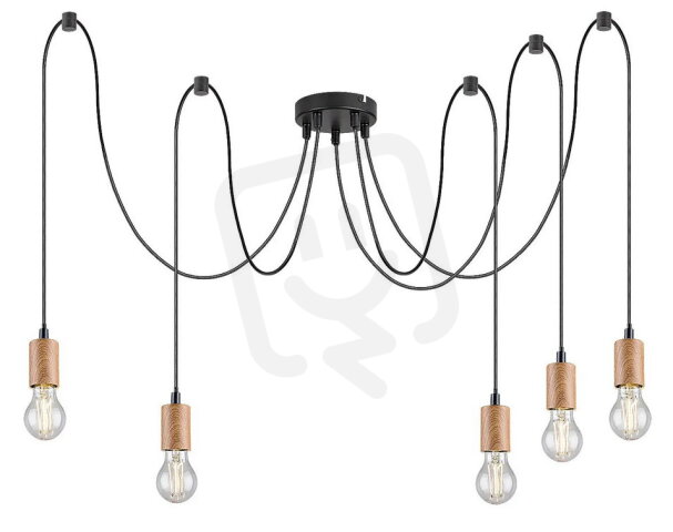 DOLLIEN E27 5x 60W IP20 matná černá RABALUX 72075