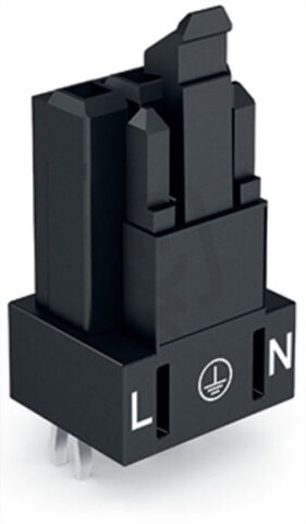 Zásuvka na desky plošných spojů rovné provedení 3pól. černá WAGO 890-803