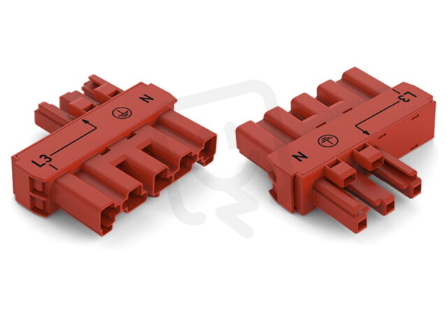 Spojka 5pól./3pól. Kód. P červená WAGO 770-913
