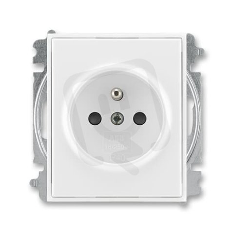 ABB ELEMENT,TIME Zásuvka chráněná s clonkami bílá/bílá 5519E-A02357 03