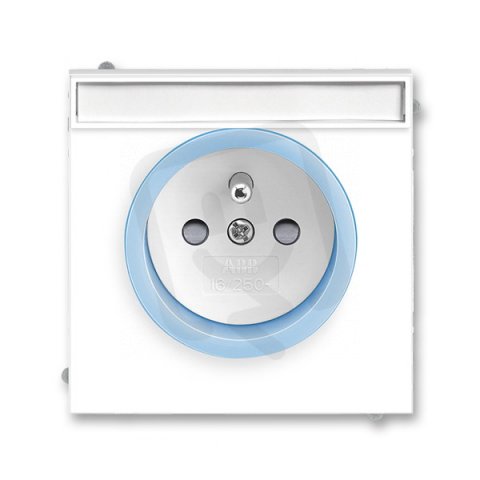 ABB NEO Zásuvka s ochr. kolíkem s clonkami bílá/ledová modrá 5519M-A02352 41