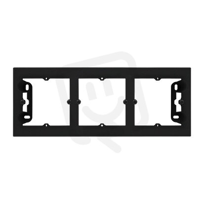 Krabice pro povrchovou montáž 3 násobná (Duo, Line) černá matná   TPN3/149