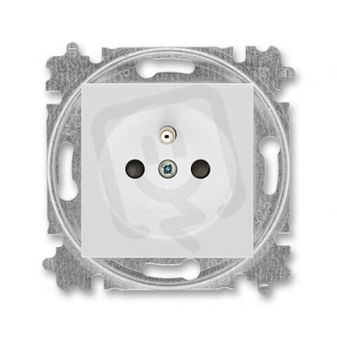 ABB LEVIT zásuvka s kolíkem šedá/bílá 6619H-A06357 16 (náhrada 5519)