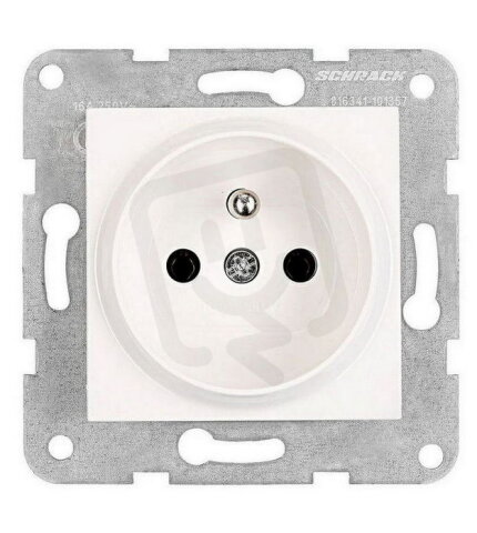 Zásuvka ČSN, bezšroubové svorky, bílá SCHRACK EV101249--