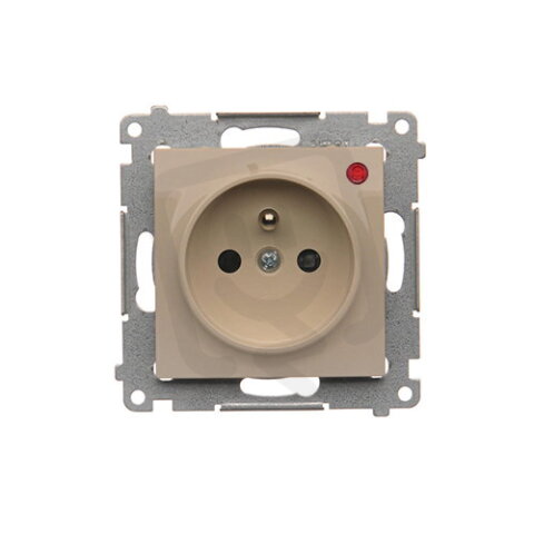 Zásuvka silová 1 násobná typ E (přístroj