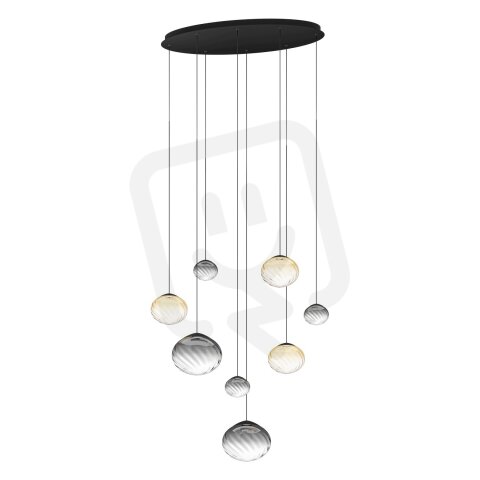 Závěsné svítidlo PANTOJA LED-CCT 46,4W IP20 černá/amber EGLO 390483