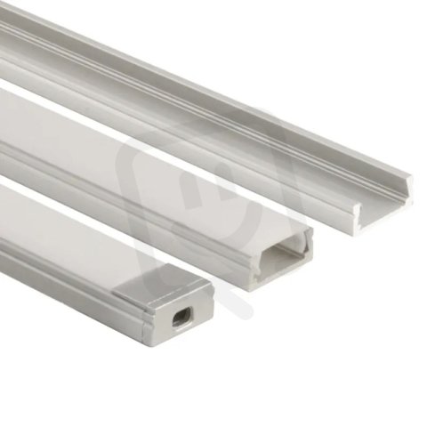 Přisazený hliníkový profil PG, 15x7 mm, matný difuzor, komplet, 2 m