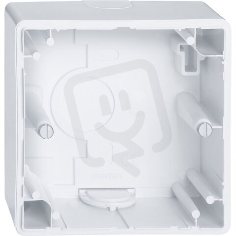 Nástěnná krabice, Merten M-Smart, jednonásobná, active white, lesklý plast