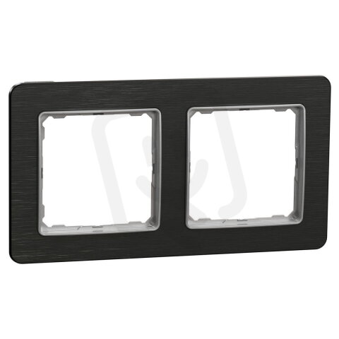 Rámeček dvojnásobný Leštěný Titan,Sedna Design/Elements SCHNEIDER SDD372802U