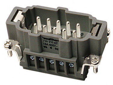 Vložka konektoru BHT 10 se šroubovými kolíčky WALTHER 710210HT