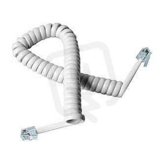 Telefonní kroucený kabel - bílý - 2m - 4 žíly, RJ11 M / RJ11 M 4140000003