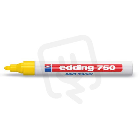 Permanentní pero, lakový popisovač s kulatým hrotem 2-4mm EDDING 750 žlutá