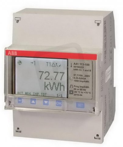 Elektroměr A41 113-100 80 A tř. B M-Bus ABB 2CMA100240R1000