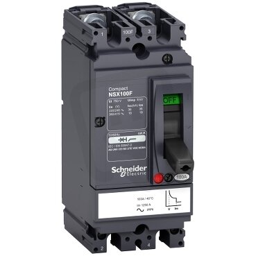 LV438594 NSX100F 25A 2P 36kA AC/DC